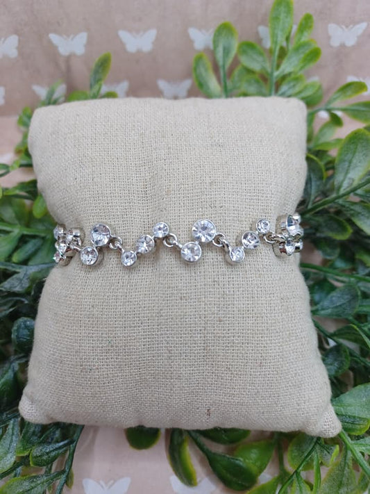 Silver Rhinestone Style Bracelet