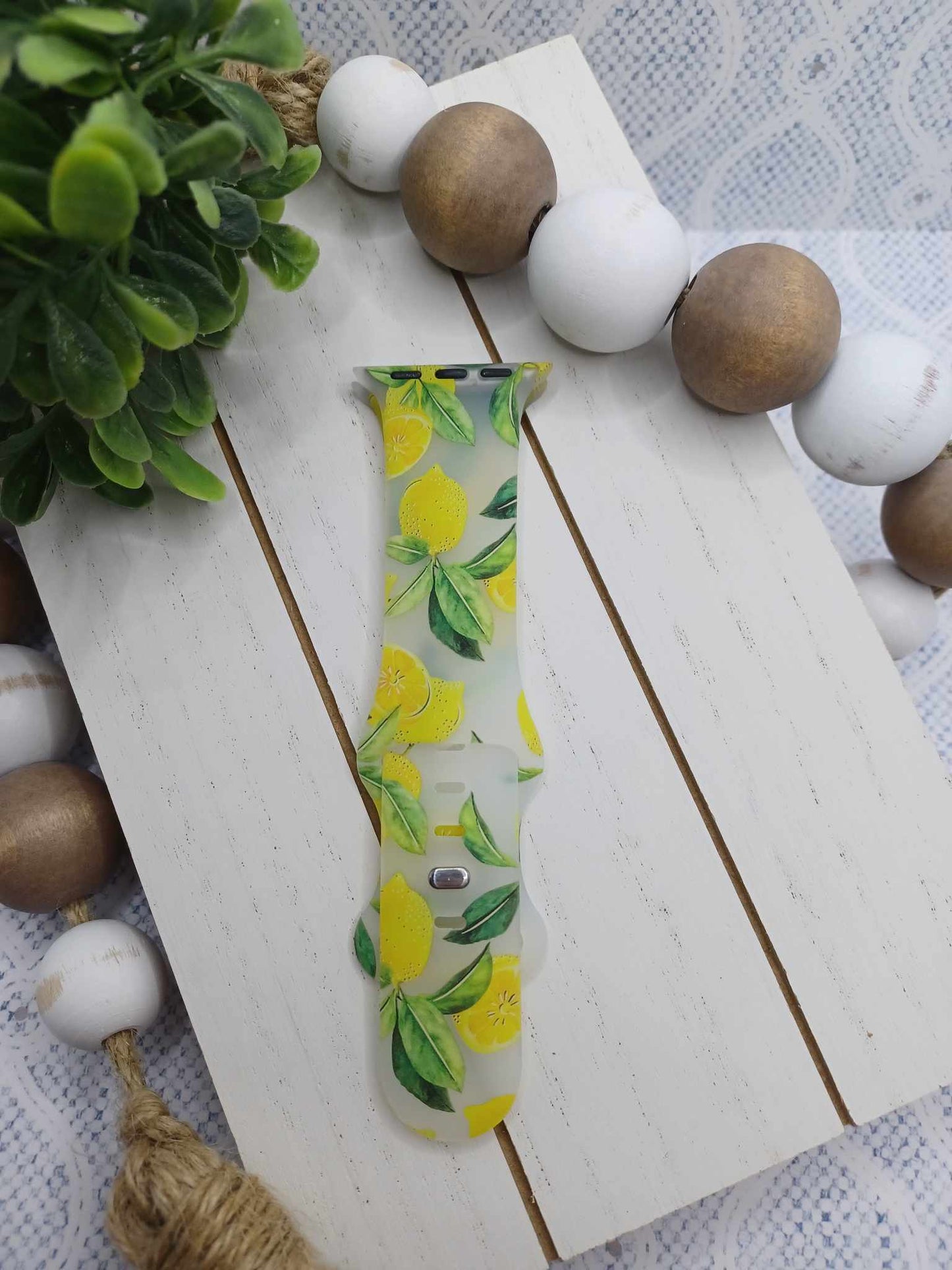 Lemon Patterned Watch Band - 38/40/41
