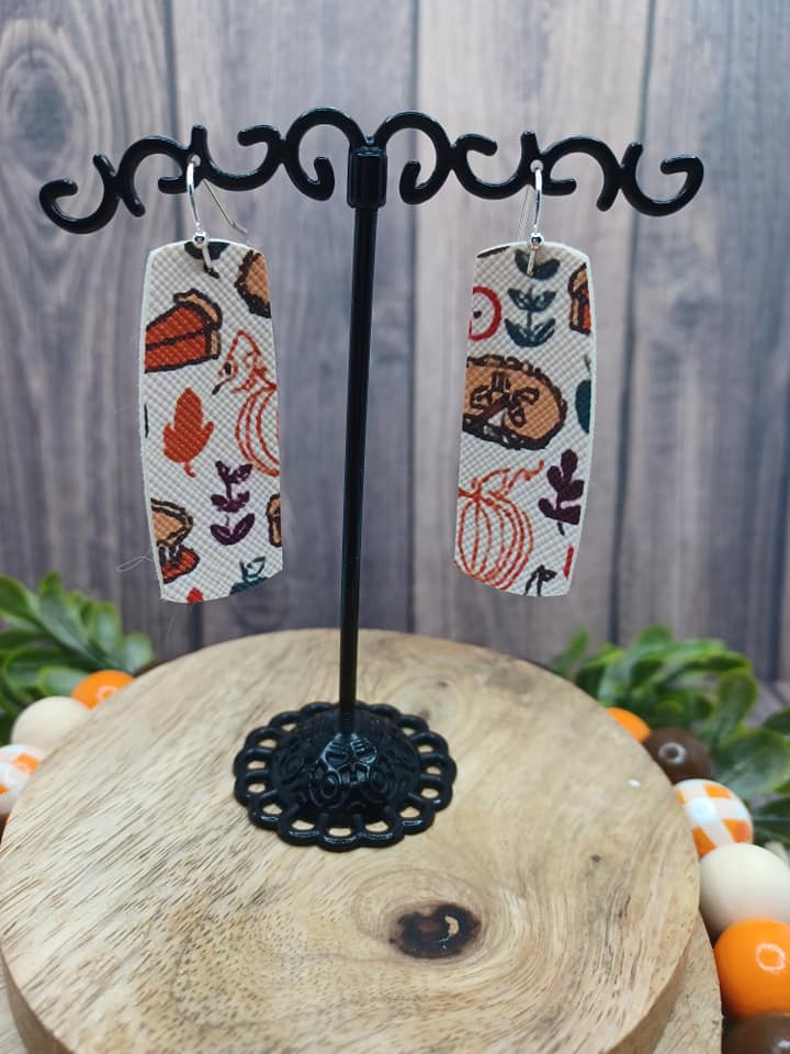 Fall Themed Rectangular Earrings