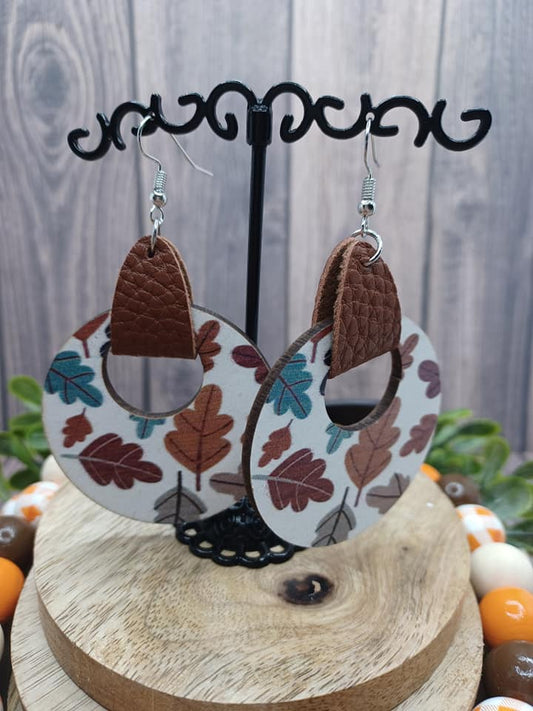 Fall Themed Earrings w/ Leaves