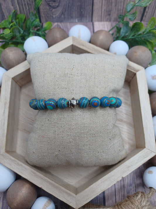 Blue & Teal Beaded Bracelet