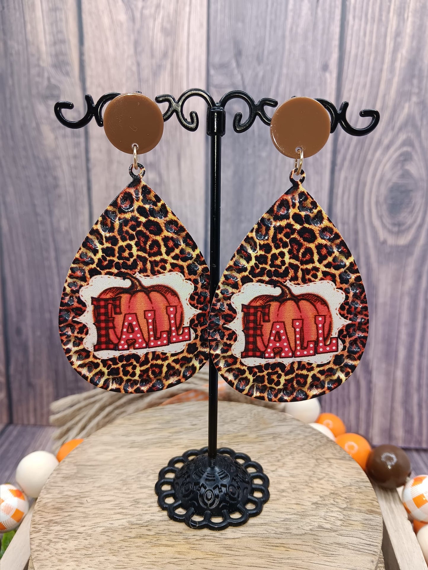 Leopard "Fall" Earrings