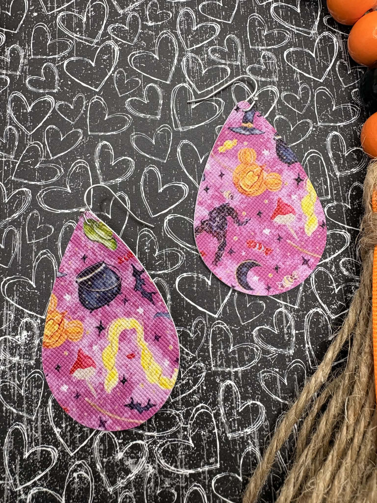 Witch Sister Earrings - Purple