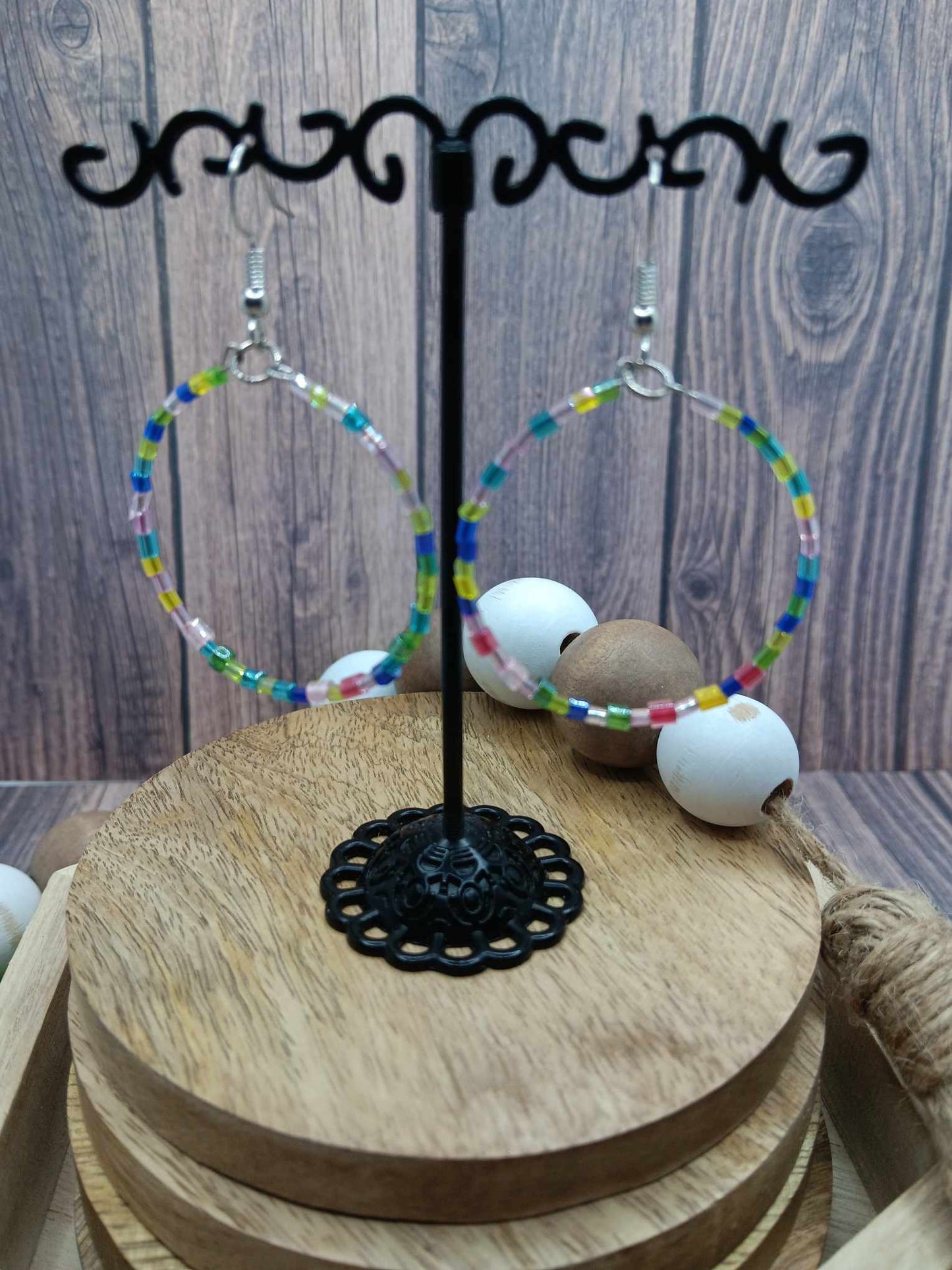 Multicolored Beaded Earrings