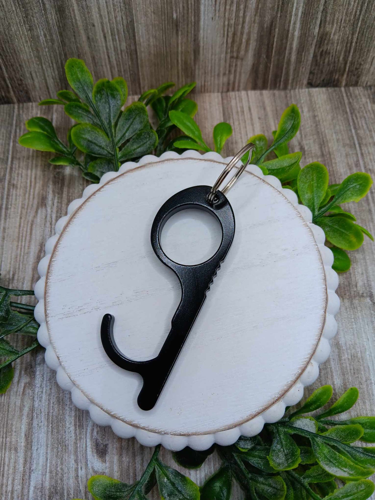 Black Keychain Door Opener & Stylus