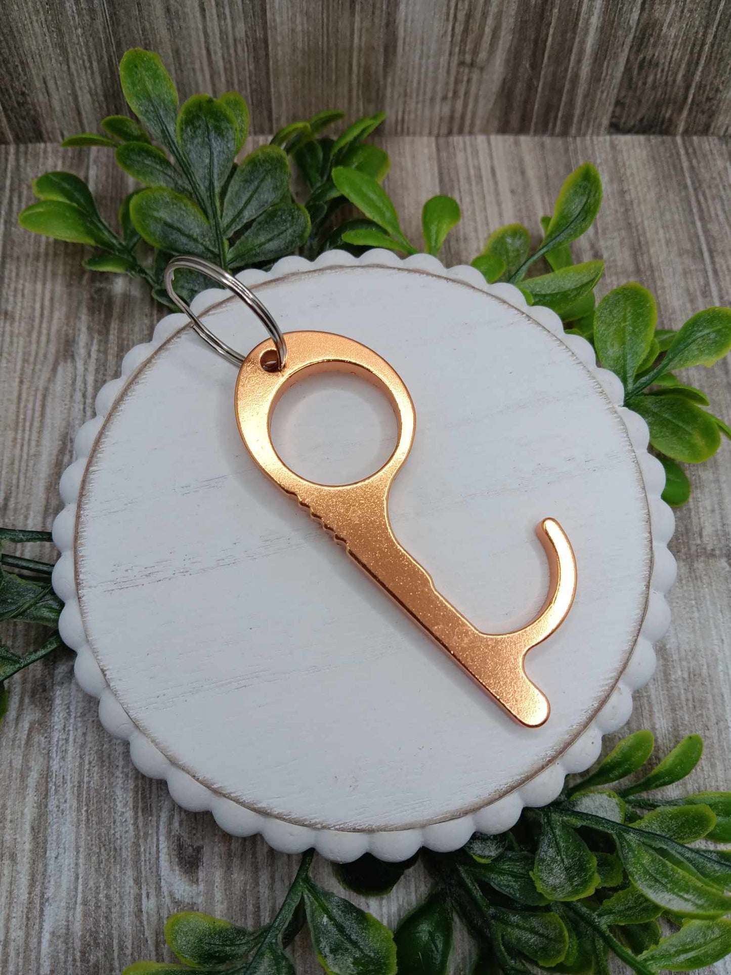 Rose Gold Keychain Door Opener & Stylus