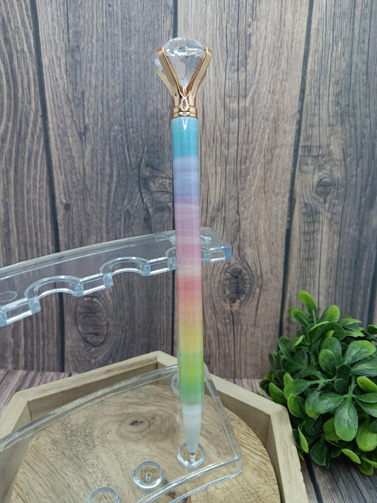 Ombre Glitter Pastel Rainbow Diamond Pen