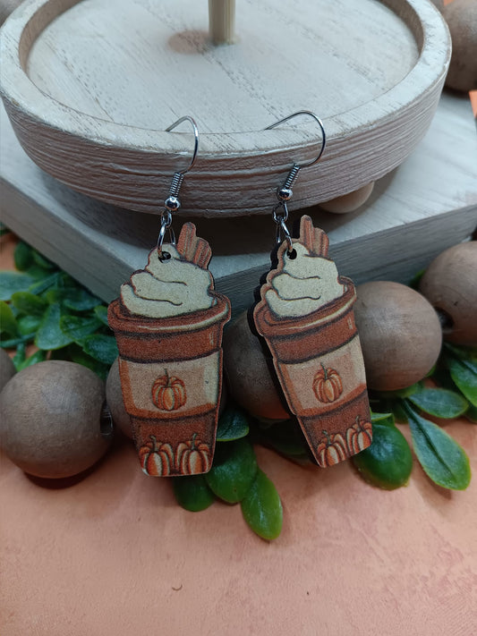Pumpkin Spice Coffee Earrings