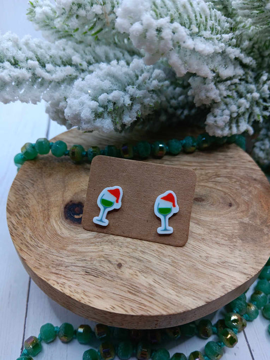 Dainty Christmas Drink Earrings