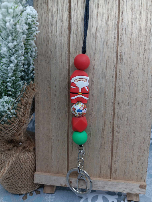 Santa Beaded Lanyard