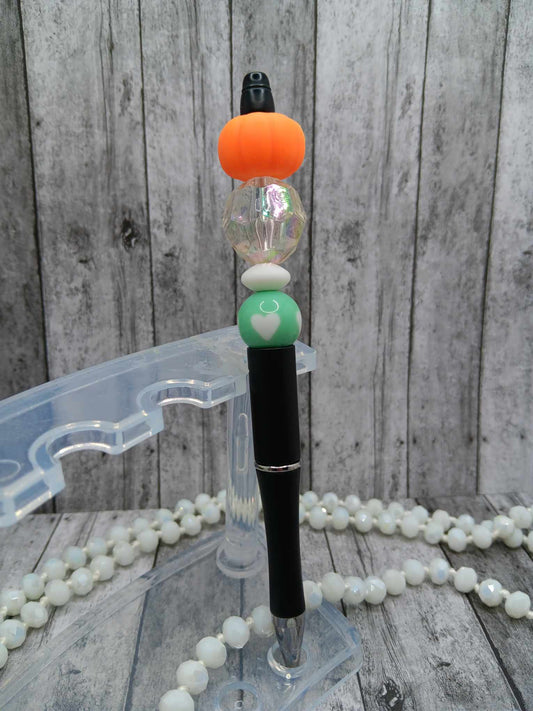 Pumpkin Beaded Ink Pen