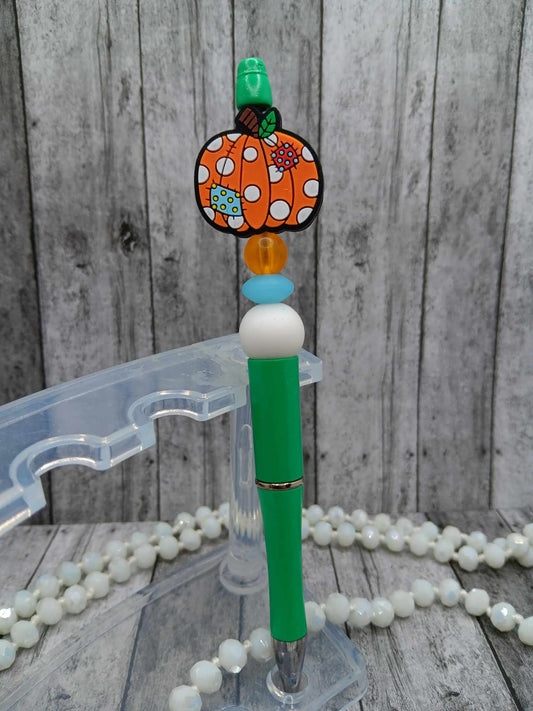 Pumpkin Beaded Ink Pen