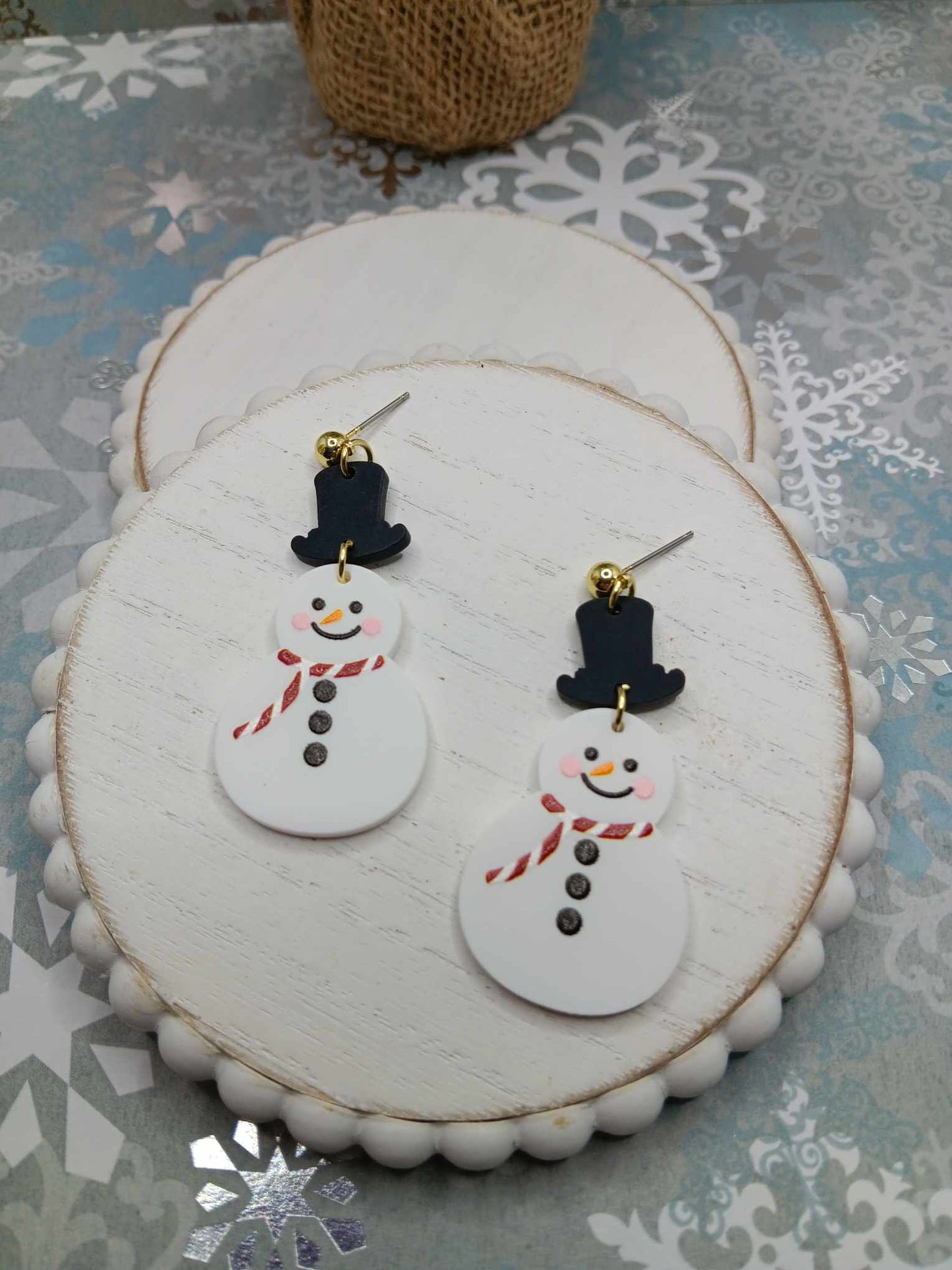 Snowman Earrings