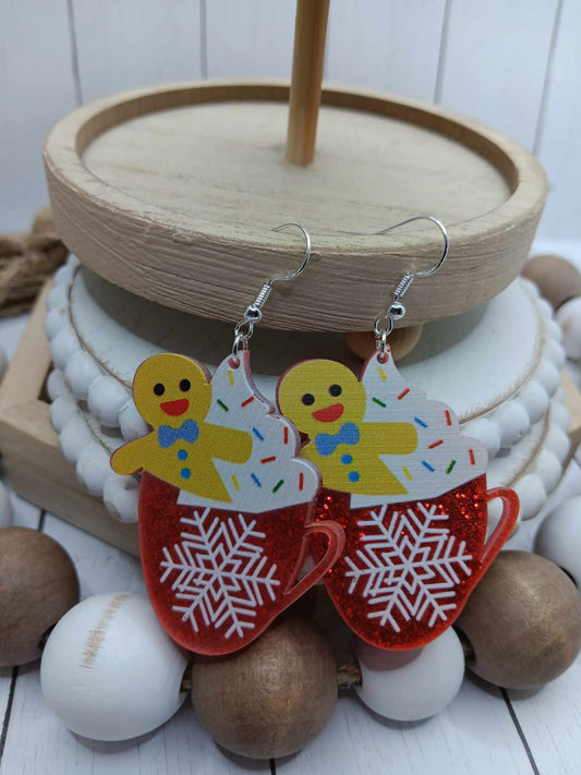 Gingerbread Coffee in a Mug Earrings