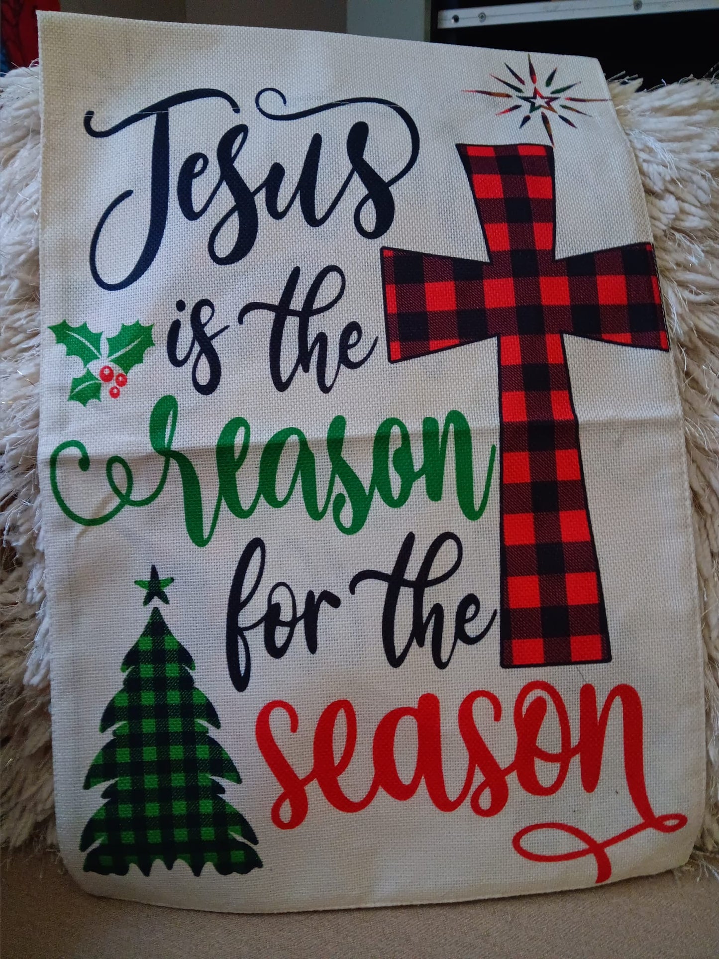 Jesus is the Reason for the Season Garden Flag