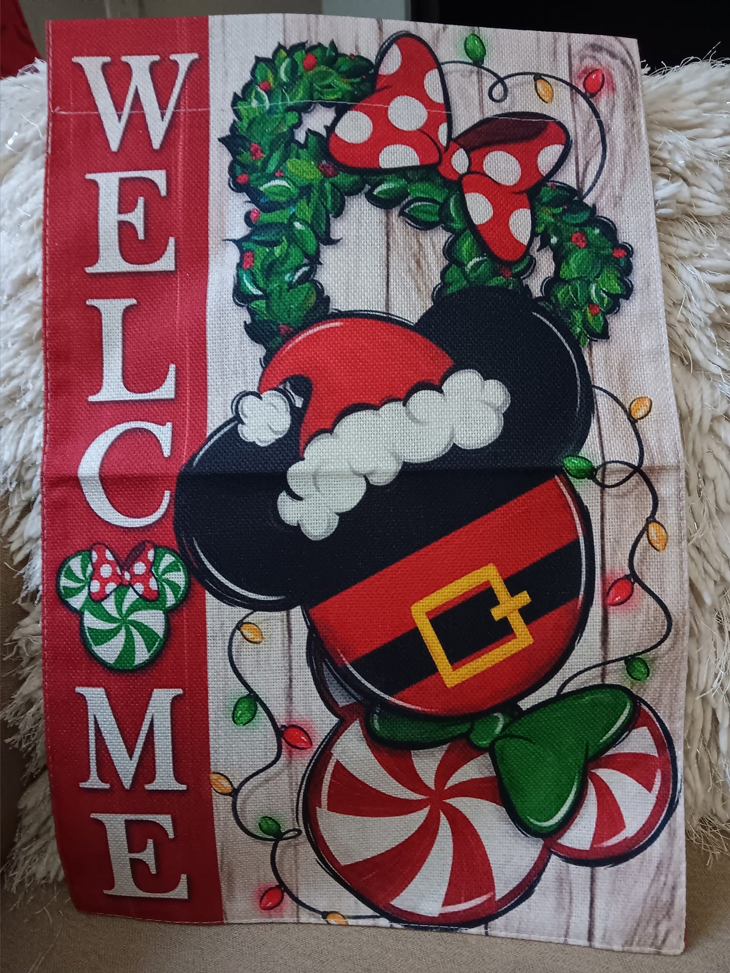 Christmas Ears Welcome Garden Flag