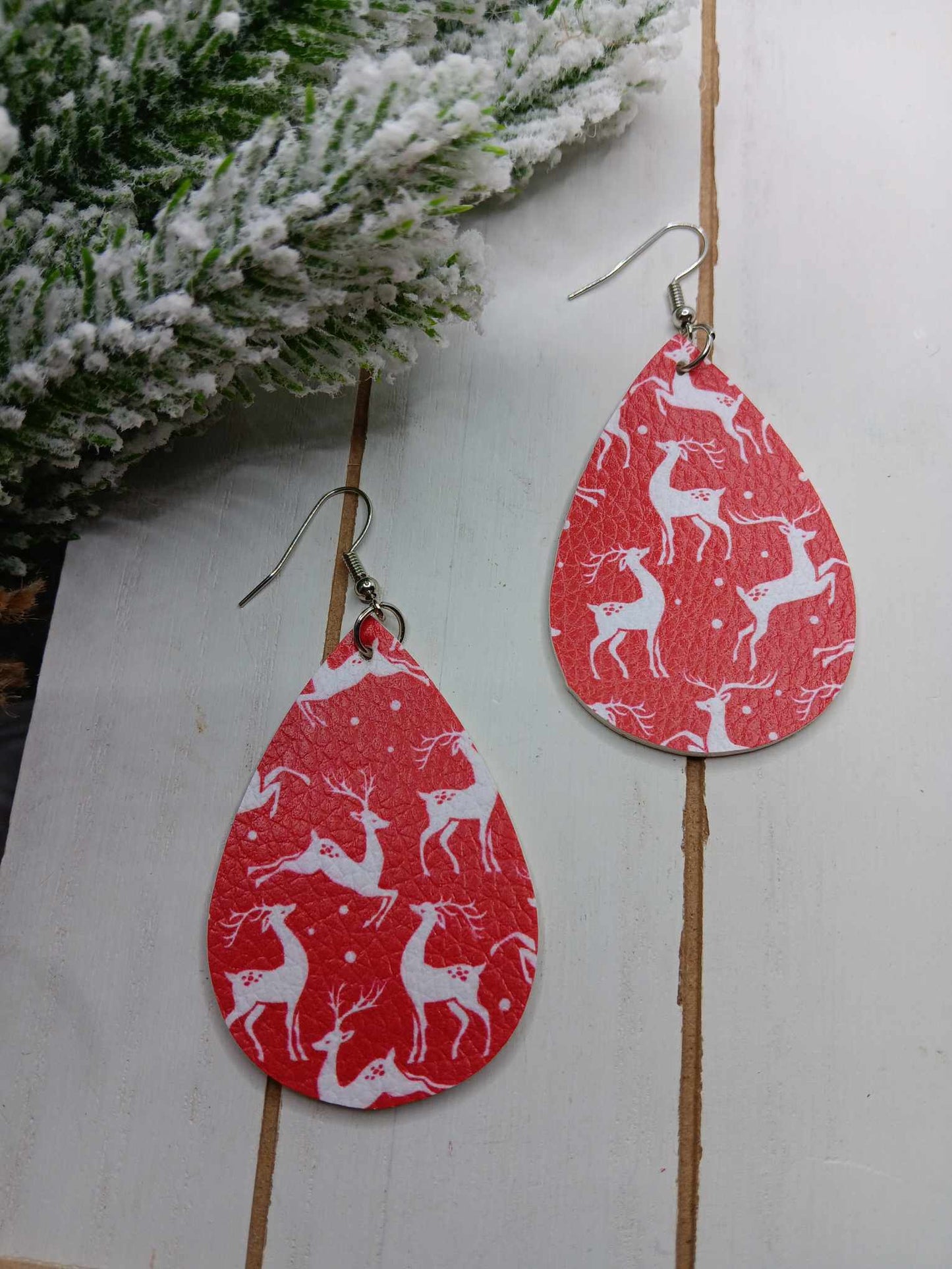 Red Reindeer Earrings