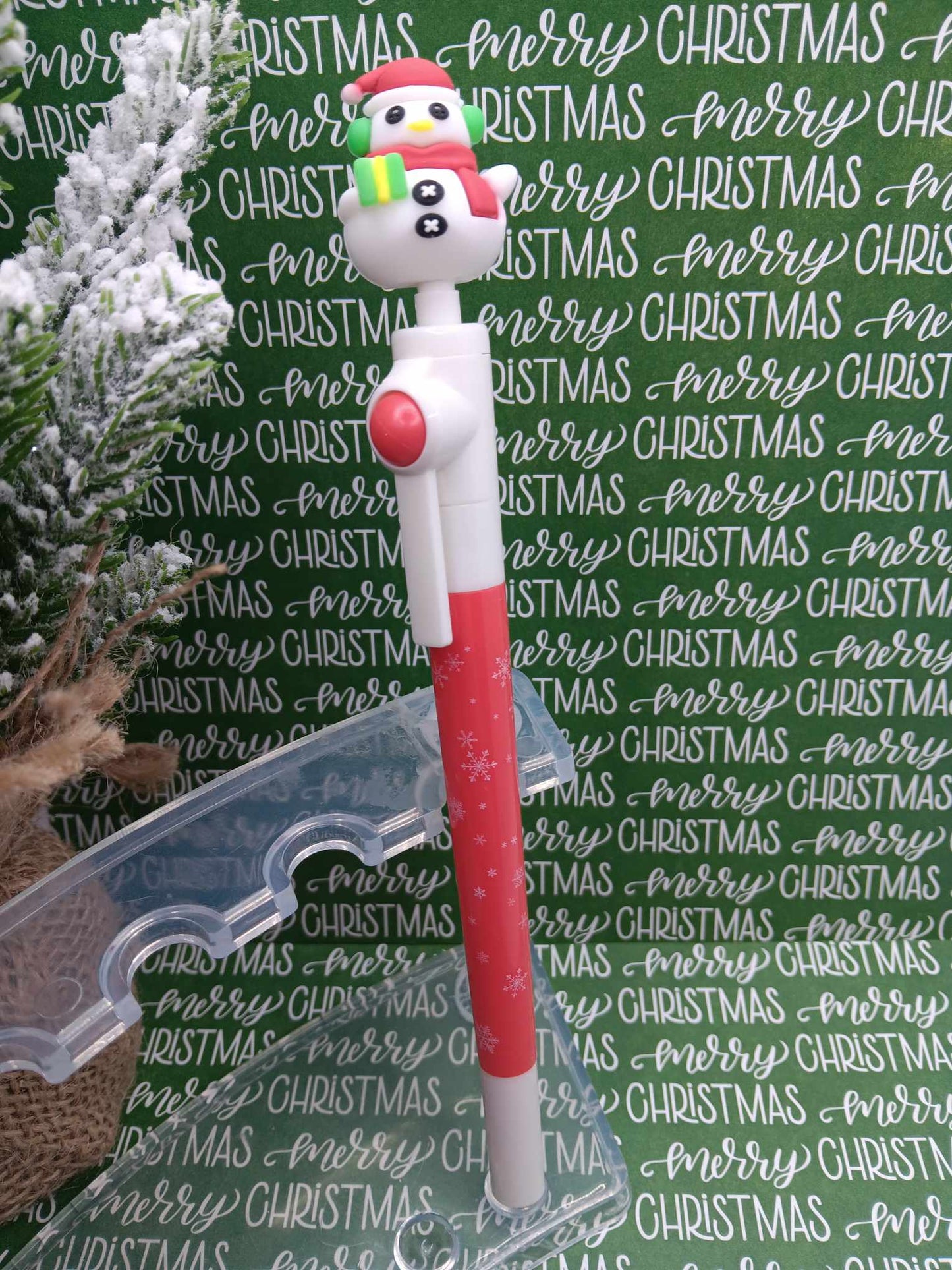 Spinning Snowman Ink Pen
