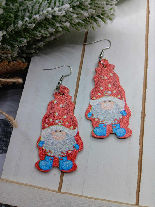 Red Gnome Earrings
