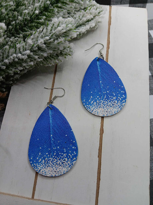 Blue Snow Earrings