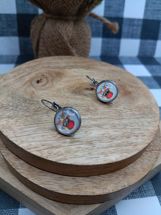 Reindeer Earrings - Hoop Style