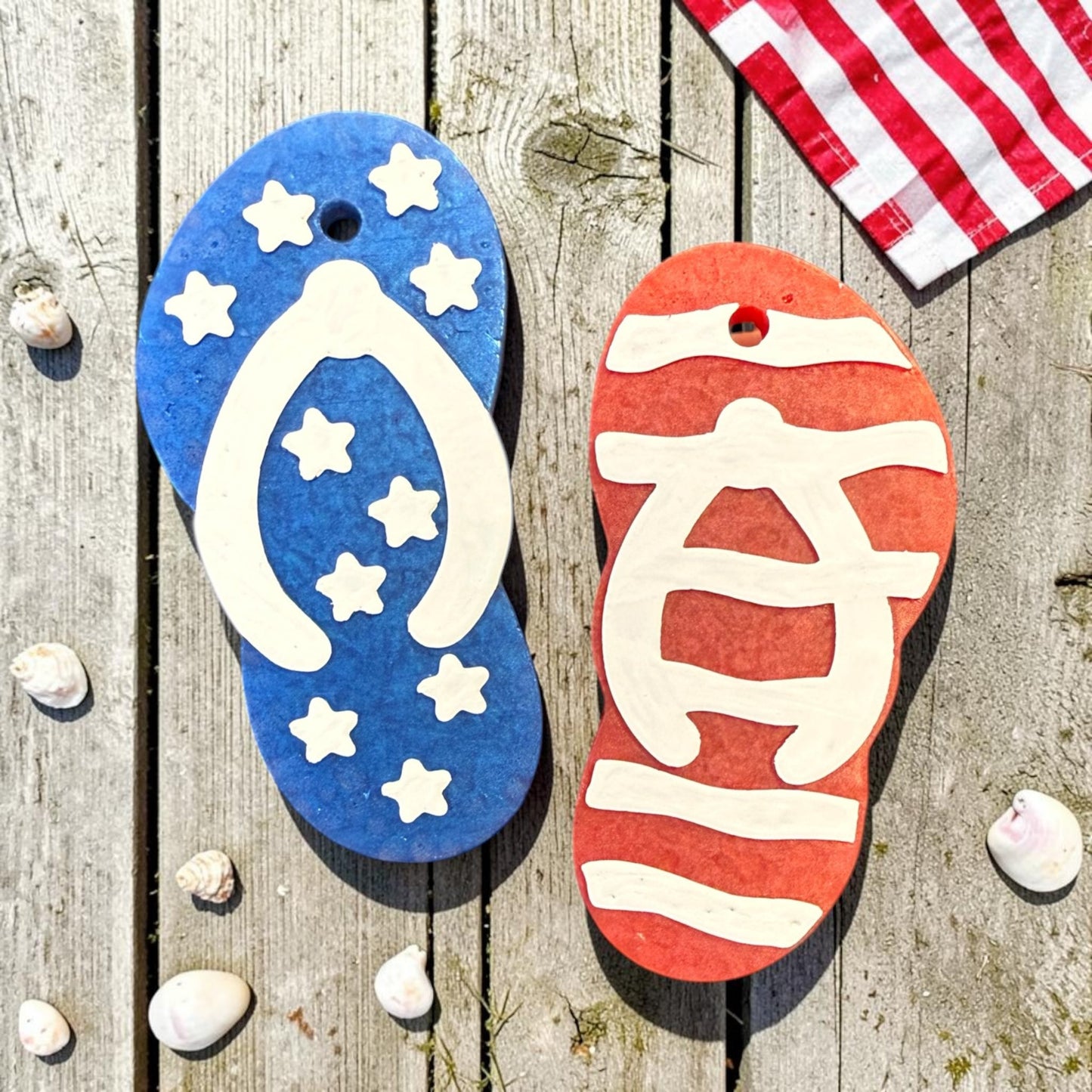 PREORDER - Dangle Flip Flops Americana Freshie