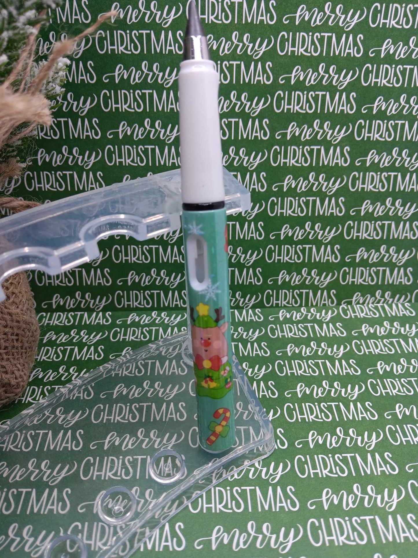 Merry Christmas Infinity Pencil - Green