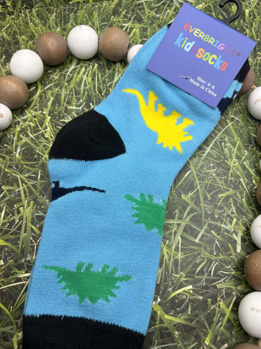 Blue Dinosaur Socks
