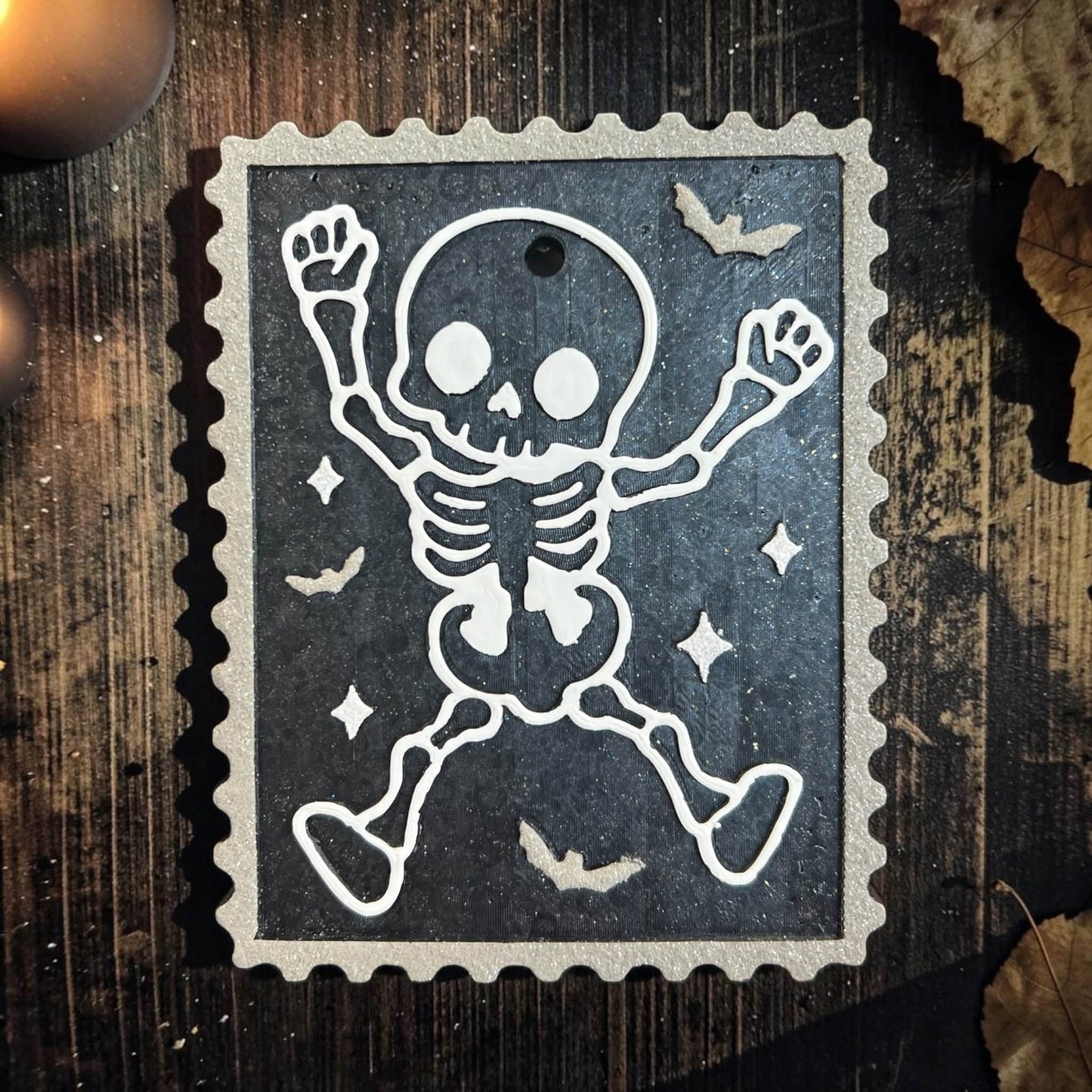 INSTOCK - Skully Stamp Freshie - Scented in Pumpkin S'mores
