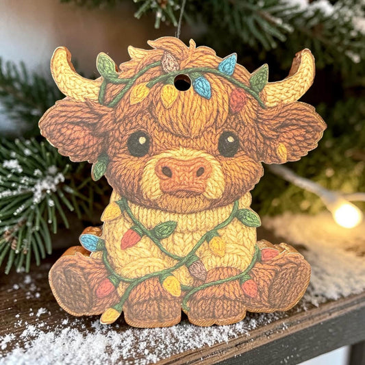 PREORDER - Tangled in Lights Cow Freshie
