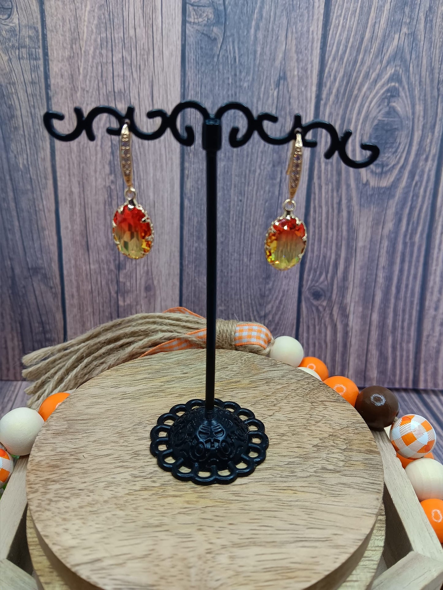 Orange to Yellow Ombre Earrings