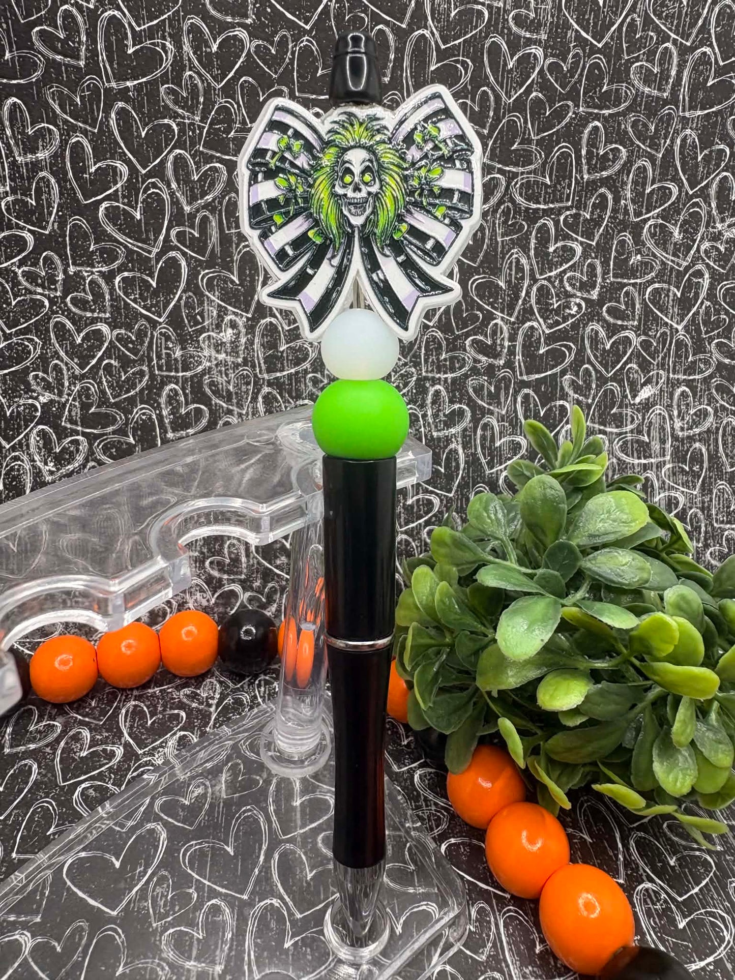 Beetle Themed Beaded Ink Pen