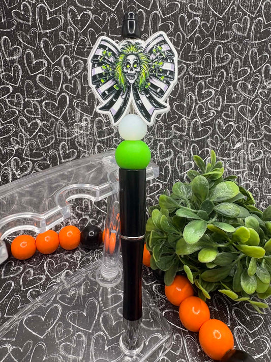 Beetle Themed Beaded Ink Pen