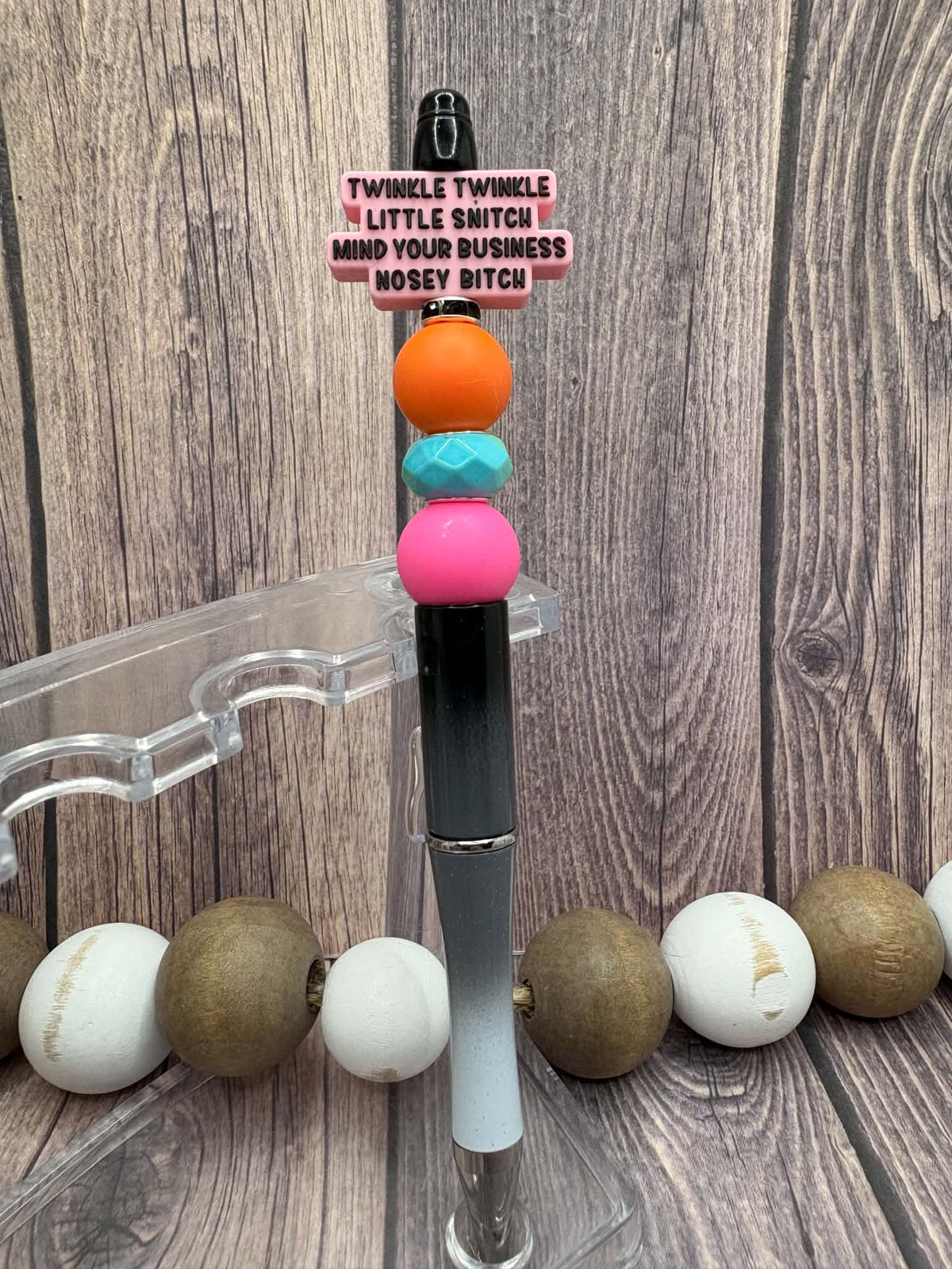 Twinkle Twinkle Little Snitch Snarky Beaded Ink Pen