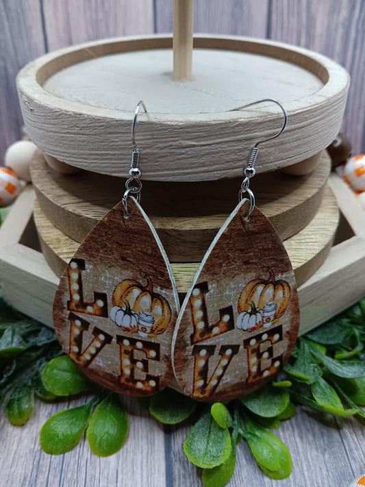 LOVE Pumpkin Earrings