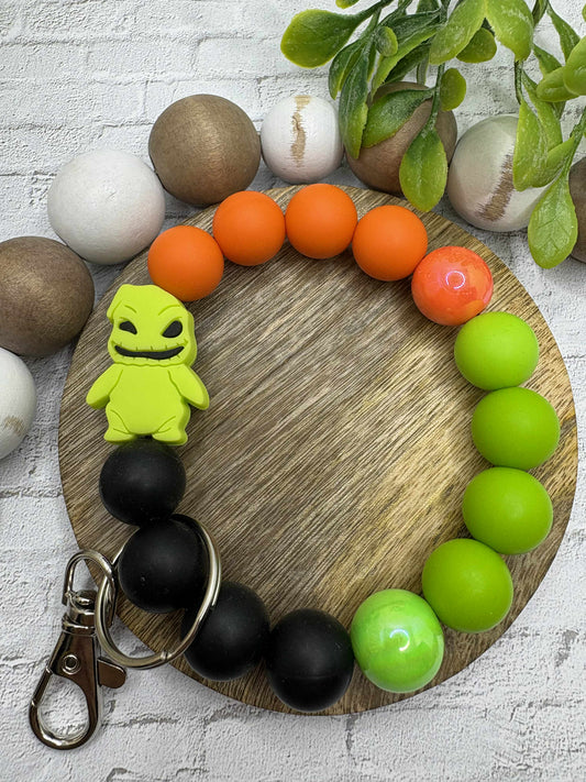 Spooky Beaded Wristlet Keychain