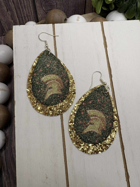 South Paulding Spartans Glitter Earrings