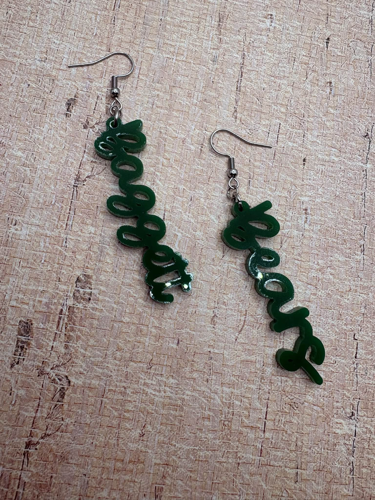 Bagget Bears Earrings - Green
