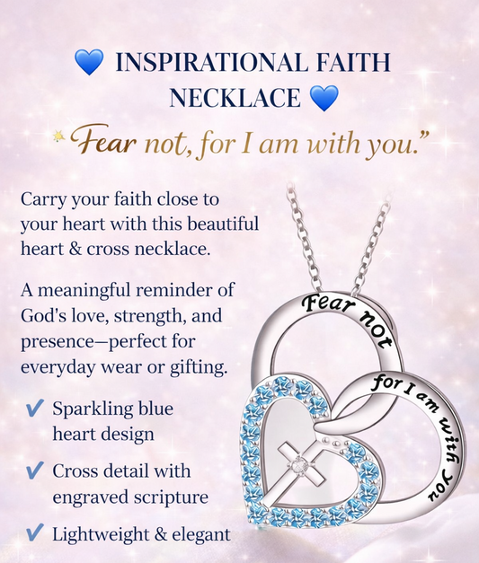 Fear not, for I am with you Silver Necklace