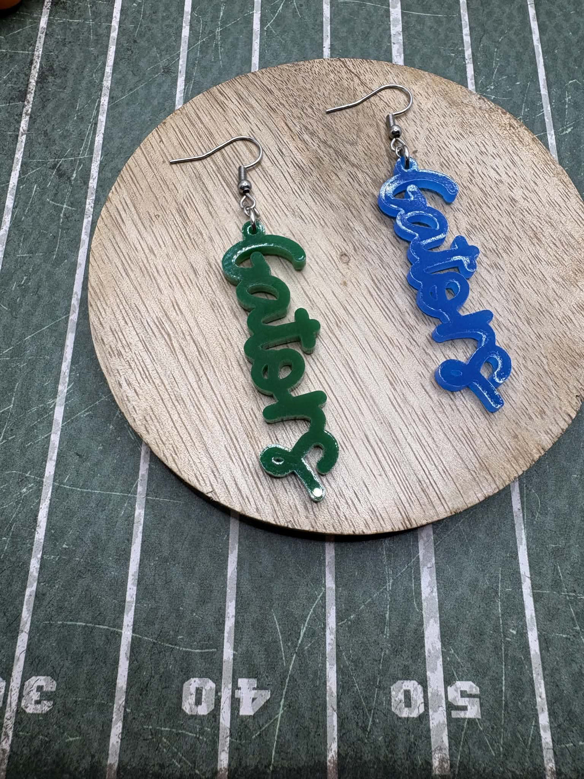 Gators Earrings - Blue & Green