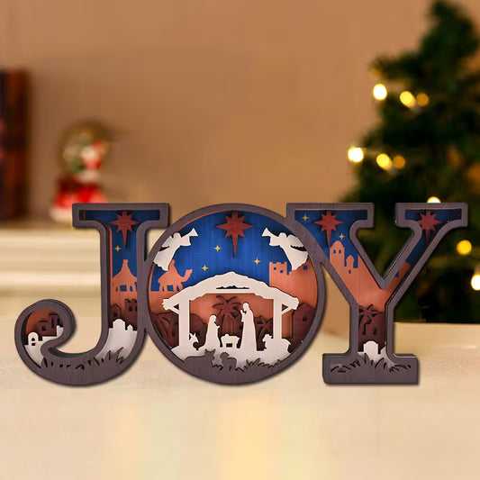Wooden JOY Decor Sign