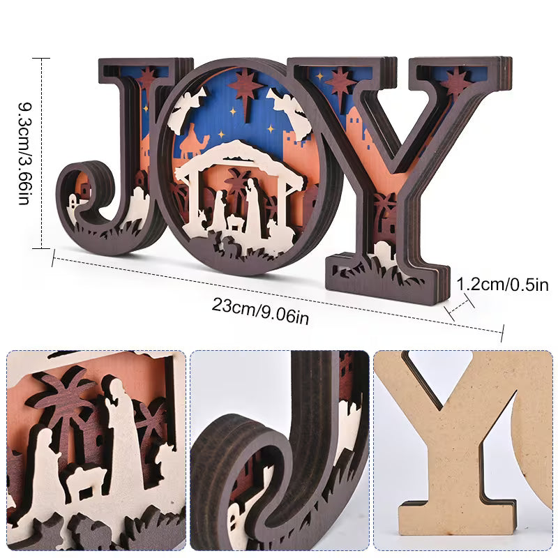 Wooden JOY Decor Sign