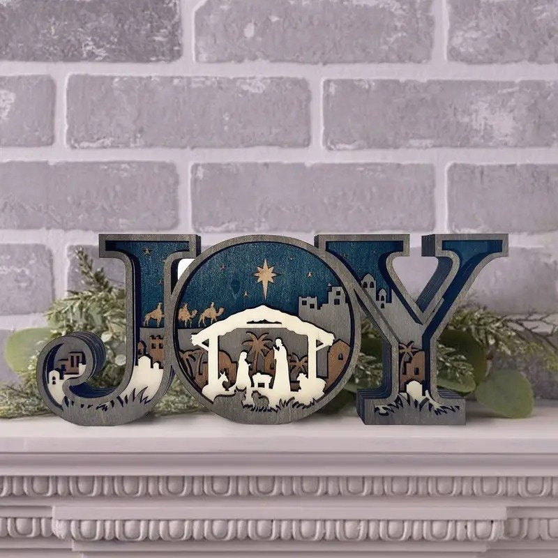 Wooden JOY Decor Sign