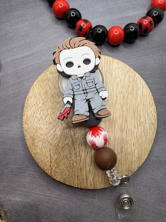 Spooky Beaded Badge Reel