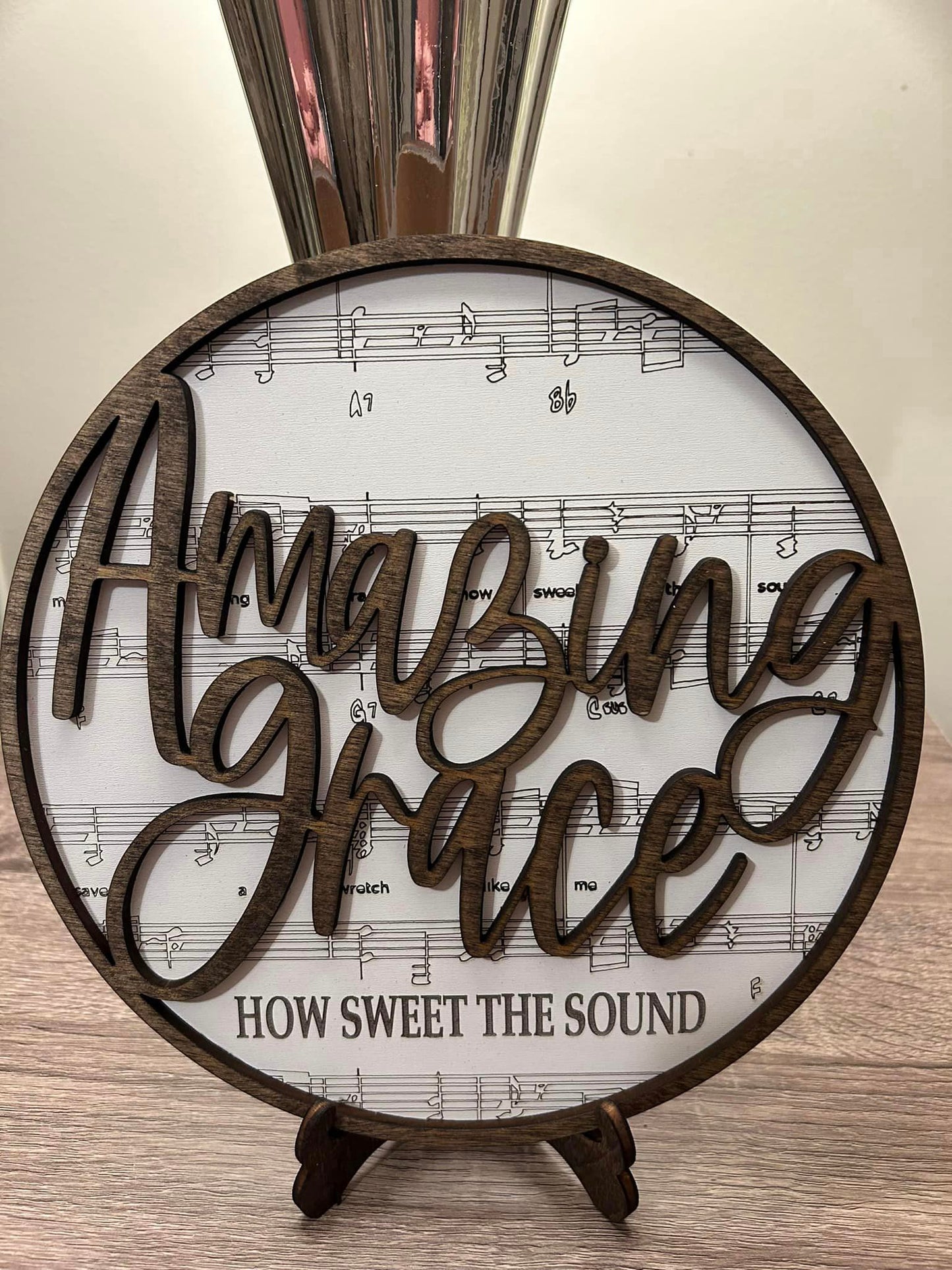 Amazing Grace Wooden Engraved Sign