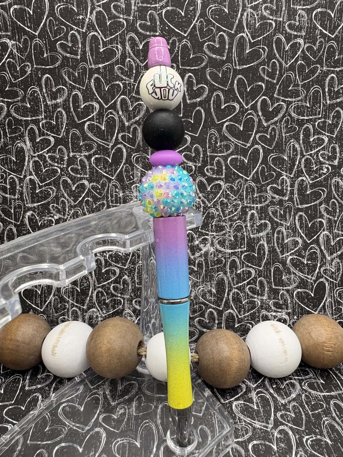 F You Beaded Ink Pen
