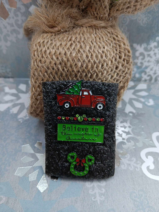 Believe in the Magic of Christmas Red Truck Watch Accessory Set - Black