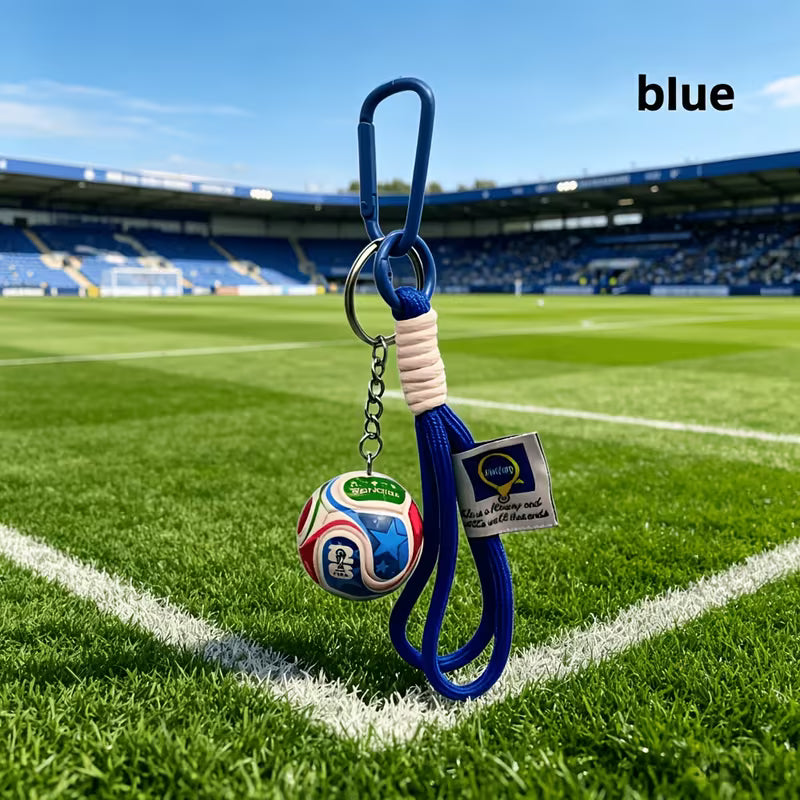 Blue Soccer Keychain