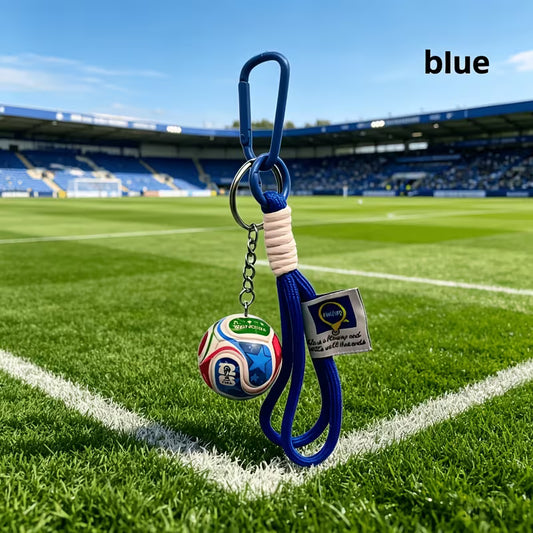 Blue Soccer Keychain