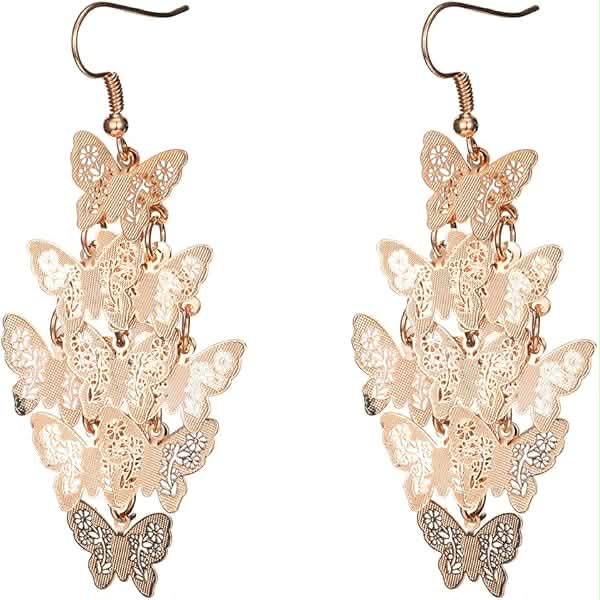 Gold Butterfly Earrings